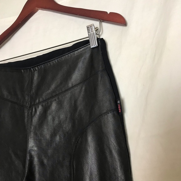 Arlen Ness Black Leather Straight Leg Moto Pants Womens Size M Bikerwear Punk - Picture 5 of 12